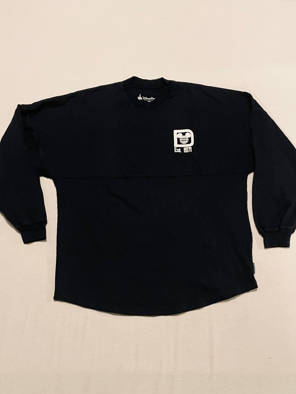 Disney Parks Spirit Jersey Walt Disney World Est 1971 Black Puff Print Unisex M